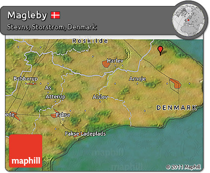 Satellite 3D Map of Magleby
