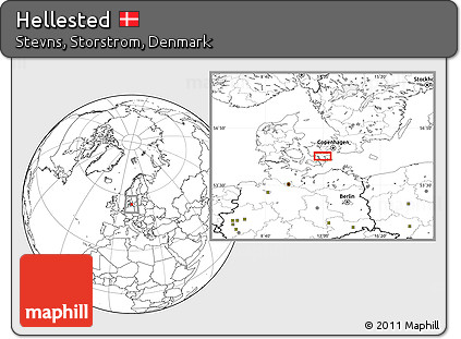 Blank Location Map of Hellested