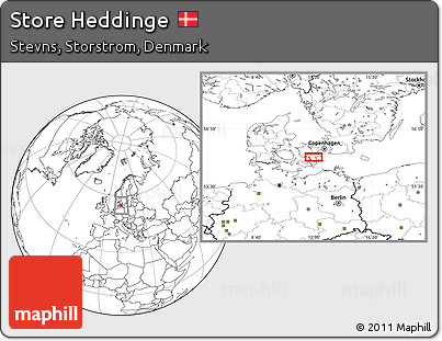 Blank Location Map of Store Heddinge