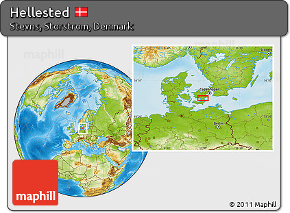 Physical Location Map of Hellested
