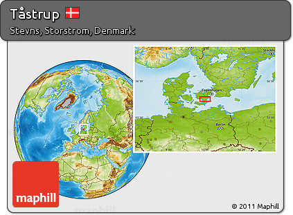 Physical Location Map of Tåstrup