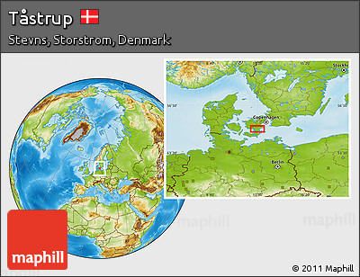 Physical Location Map of Tåstrup