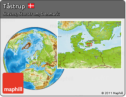 Physical Location Map of Tåstrup