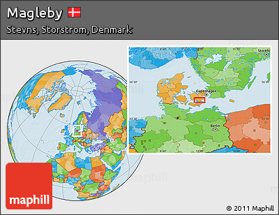 Political Location Map of Magleby
