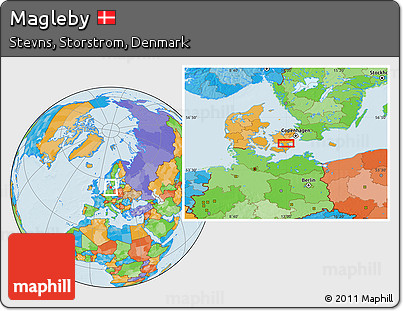 Political Location Map of Magleby