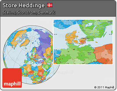 Political Location Map of Store Heddinge