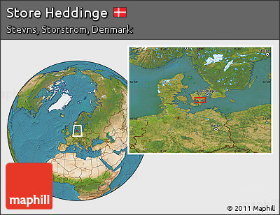Satellite Location Map of Store Heddinge