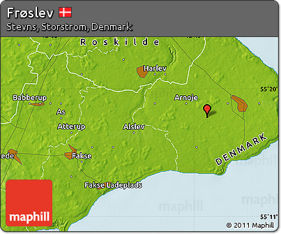 Physical Map of Frøslev