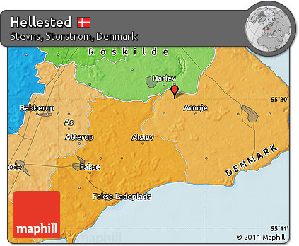 Political Map of Hellested