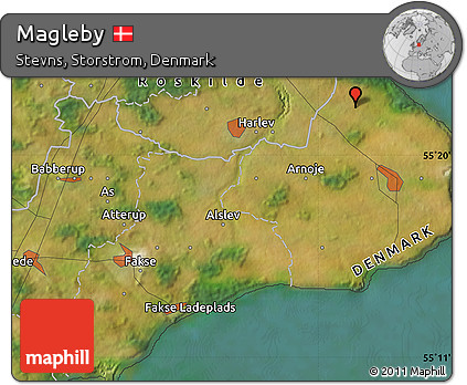 Satellite Map of Magleby