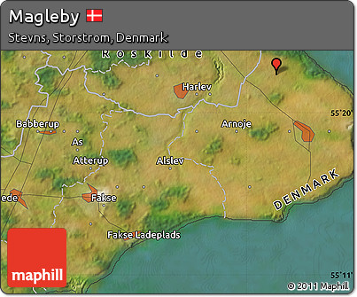 Satellite Map of Magleby