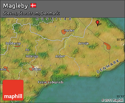 Satellite Map of Magleby