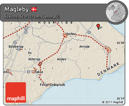 Shaded Relief Map of Magleby