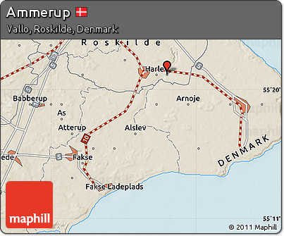 Shaded Relief Map of Ammerup