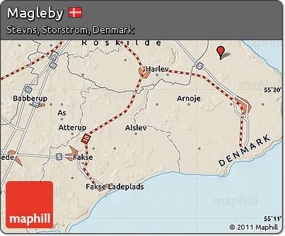 Shaded Relief Map of Magleby