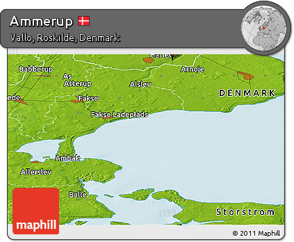 Physical Panoramic Map of Ammerup