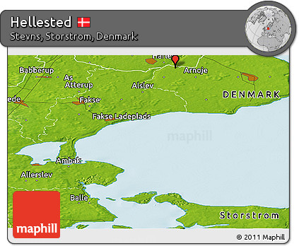 Physical Panoramic Map of Hellested