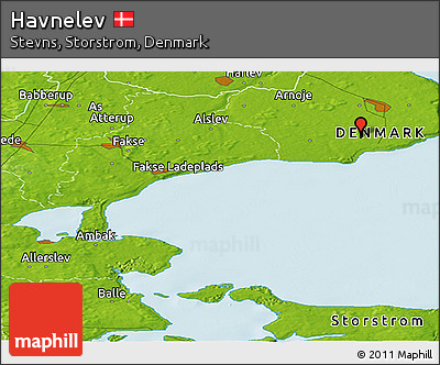 Physical Panoramic Map of Havnelev
