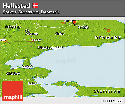 Physical Panoramic Map of Hellested