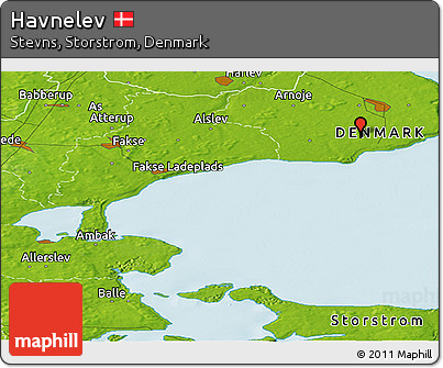 Physical Panoramic Map of Havnelev
