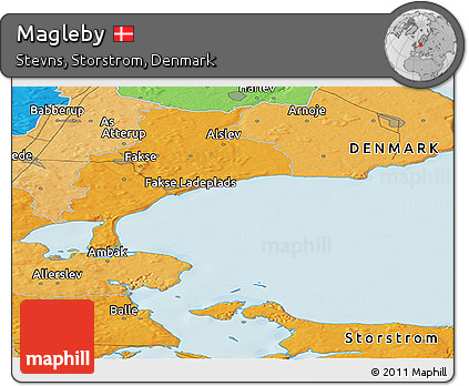 Political Panoramic Map of Magleby