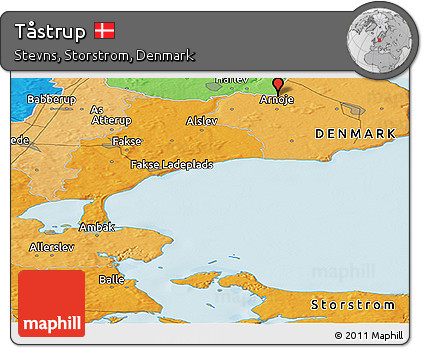 Political Panoramic Map of Tåstrup