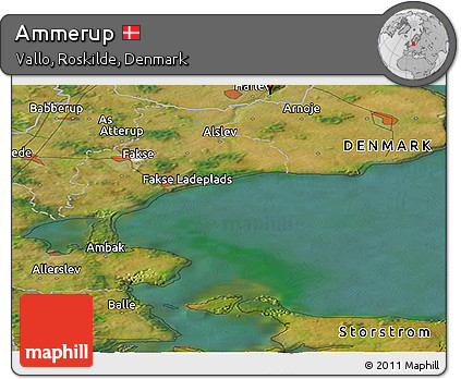 Satellite Panoramic Map of Ammerup