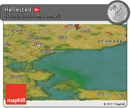 Satellite Panoramic Map of Hellested
