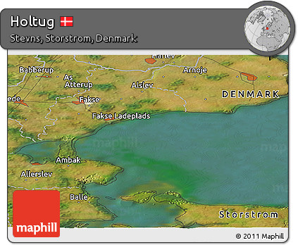 Satellite Panoramic Map of Holtug