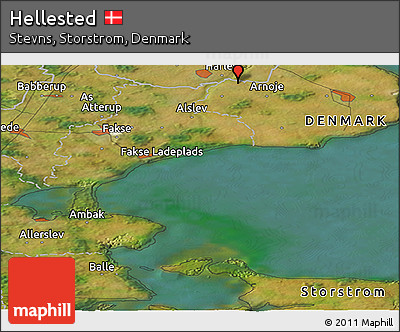 Satellite Panoramic Map of Hellested