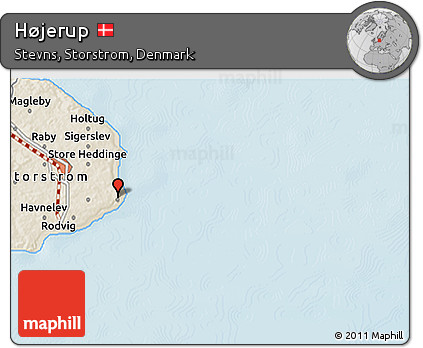 Shaded Relief 3D Map of Højerup