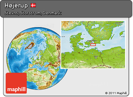 Physical Location Map of Højerup