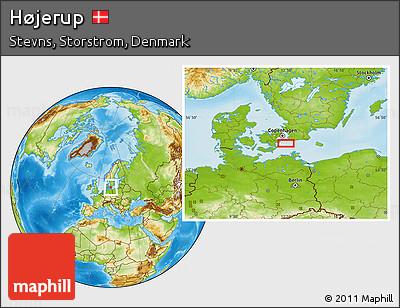 Physical Location Map of Højerup