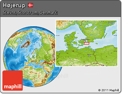 Physical Location Map of Højerup