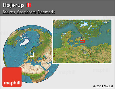 Satellite Location Map of Højerup