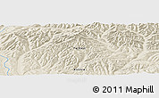 Shaded Relief Panoramic Map of the area around 55° 11' 31" N, 130° 58' 29" E