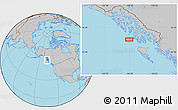 Gray Location Map of the area around 55° 11' 31" N, 134° 13' 29" W