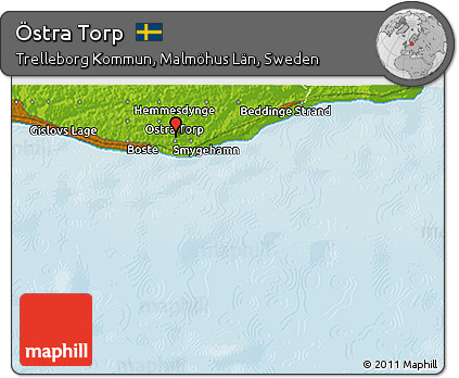 Physical 3D Map of Östra Torp