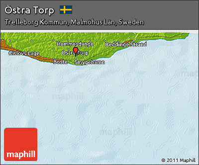 Physical 3D Map of Östra Torp
