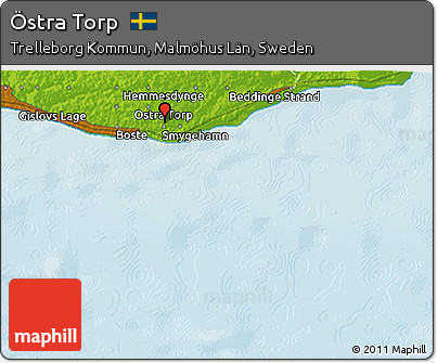 Physical 3D Map of Östra Torp