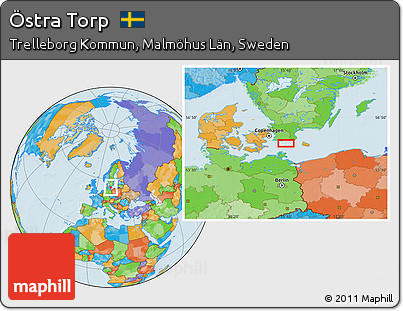 Political Location Map of Östra Torp