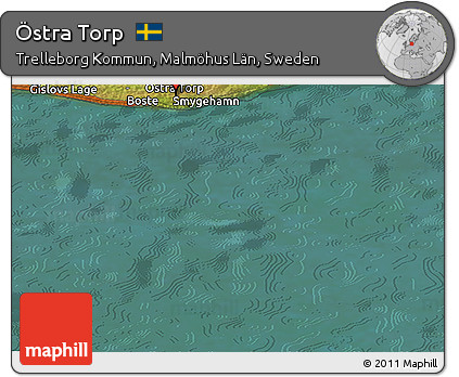 Satellite Panoramic Map of Östra Torp