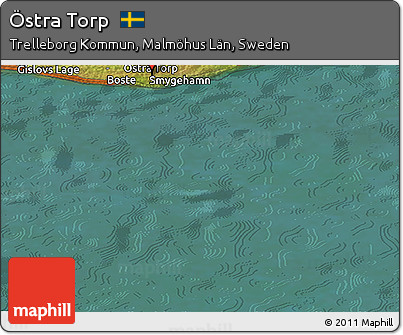 Satellite Panoramic Map of Östra Torp