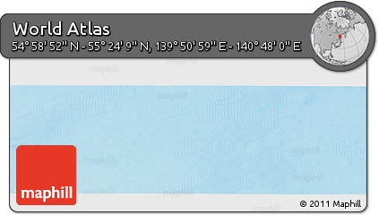 Physical Panoramic Map of the Area around 55° 11' 31" N, 140° 19' 29" E