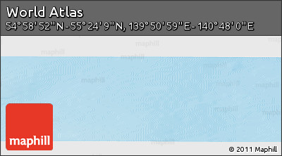 Physical Panoramic Map of the Area around 55° 11' 31" N, 140° 19' 29" E