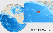 Shaded Relief Location Map of the area around 55° 11' 31" N, 140° 10' 30" W