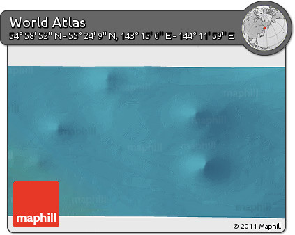 Satellite 3D Map of the Area around 55° 11' 31" N, 143° 43' 29" E