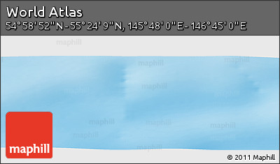 Physical Panoramic Map of the Area around 55° 11' 31" N, 146° 16' 30" E