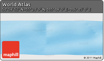 Physical Panoramic Map of the Area around 55° 11' 31" N, 146° 16' 30" E