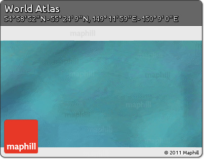 Satellite 3D Map of the Area around 55° 11' 31" N, 149° 40' 30" E